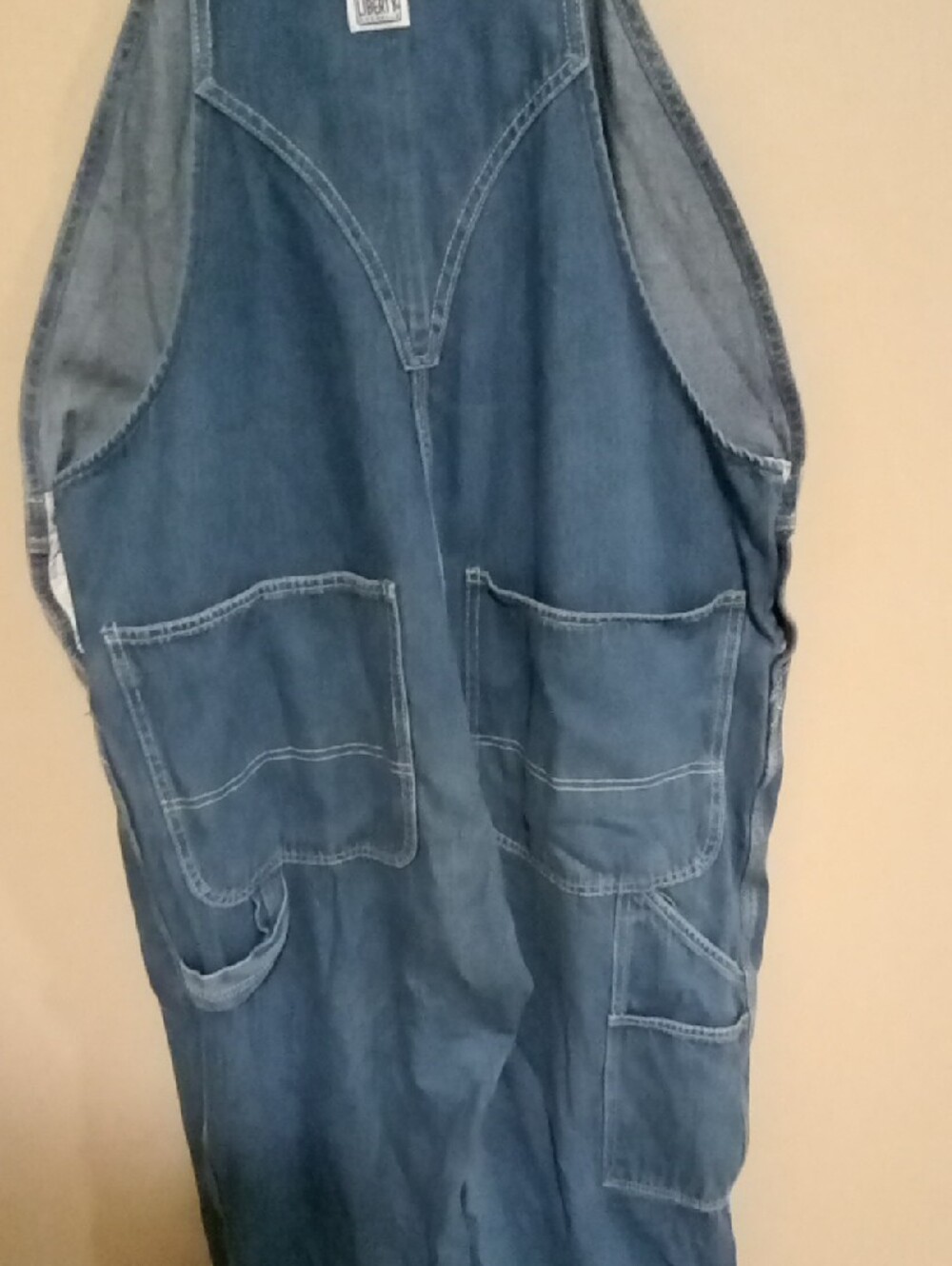 Vintage/Y2K 1912 Liberty Blue Denim Overalls with Green Trim W 21" I 29" Body 25 - Picture 9 of 13